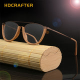 HDCRAFTER Vintage Semi Rimless Eyeglasses Wood Optical Glasses Frame Bamboo Eyeglasses Eyewear Frames Men Spectacles Reading
