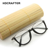 HDCRAFTER Vintage Semi Rimless Eyeglasses Wood Optical Glasses Frame Bamboo Eyeglasses Eyewear Frames Men Spectacles Reading