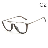 HDCRAFTER Vintage Semi Rimless Eyeglasses Wood Optical Glasses Frame Bamboo Eyeglasses Eyewear Frames Men Spectacles Reading