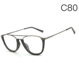 HDCRAFTER Vintage Semi Rimless Eyeglasses Wood Optical Glasses Frame Bamboo Eyeglasses Eyewear Frames Men Spectacles Reading